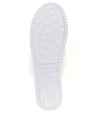 Gianni Bini Comfiee Three Rhinestone Pearl Bow Ornament Faux Fur Slippers