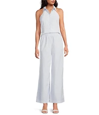 Gianni Bini Coordinating Kourtney Pinstripe Flat Front Pants