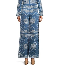 Gianni Bini Coordinating Whitney Satin Wide Leg Pants