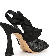 Gianni Bini Coray Two Embellished Bow Detail Slingback Dress Sandals