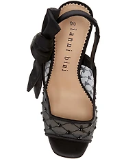 Gianni Bini Coray Two Embellished Bow Detail Slingback Dress Sandals