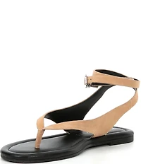 Gianni Bini Corbin Suede Ankle Wrap Thong Sandals
