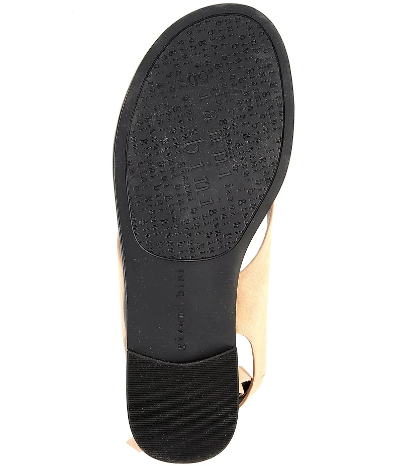 Gianni Bini Corbin Suede Ankle Wrap Thong Sandals