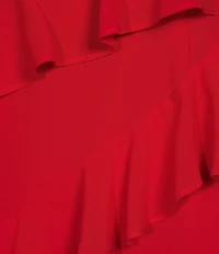 Gianni Bini Corrine Ruffle Square Neck Sleeveless Chiffon Dress
