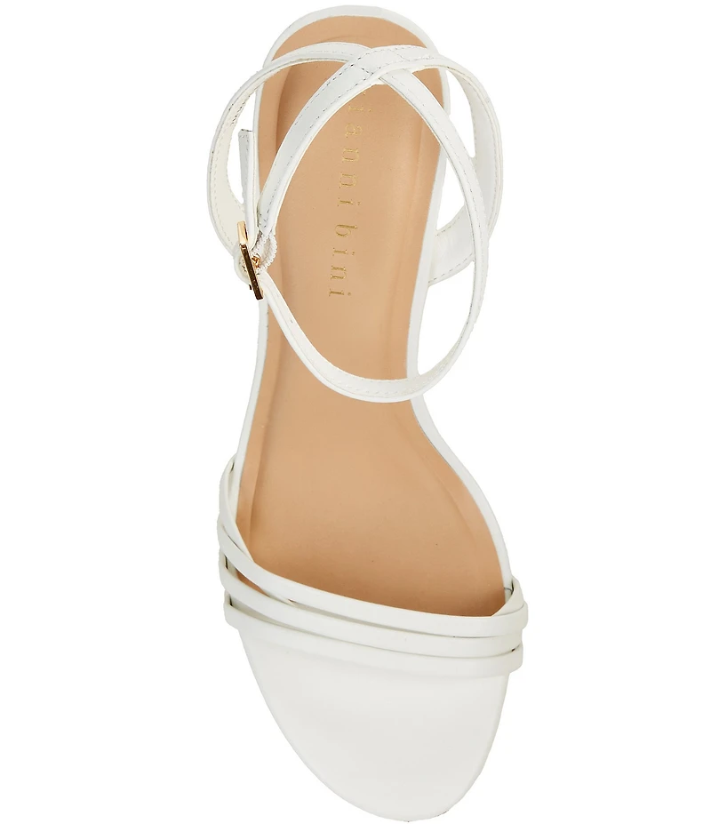 Gianni Bini Dafney Leather Strappy Dress Sandals