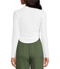 Gianni Bini Daily Long Sleeve Mock Neck Crop Top