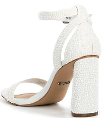 Gianni Bini Danea Two Pearl Ankle Strap Block Heel Sandals