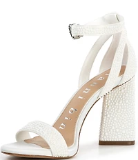 Gianni Bini Danea Two Pearl Ankle Strap Block Heel Sandals