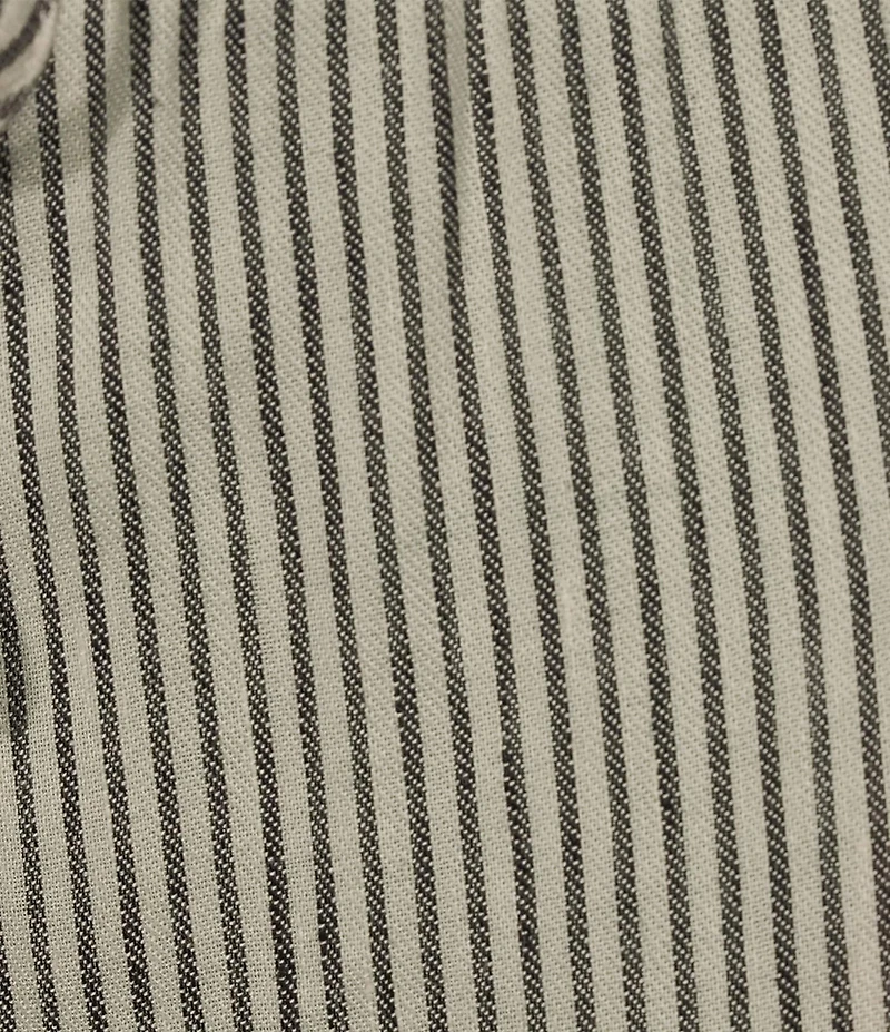 Gianni Bini Dani Stripe Print Linen Drawstring Wide Leg Pants