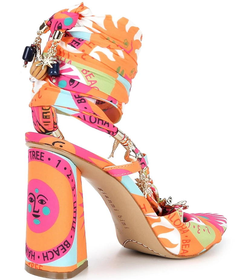Gianni Bini Dante Ankle Wrap Mismatch Ornament Dress Sandals
