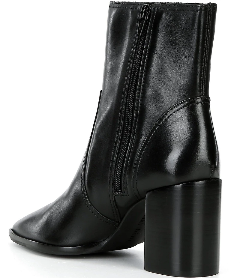 Gianni Bini Darnold Leather Block Heel Booties