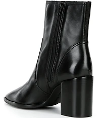 Gianni Bini Darnold Leather Block Heel Booties