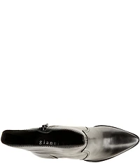 Gianni Bini Darnold Leather Block Heel Booties