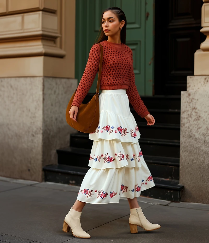 Gianni Bini Darnold Nubuck Block Heel Booties