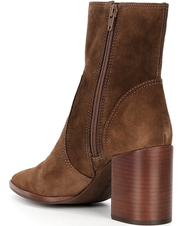 Gianni Bini Darnold Suede Block Heel Booties