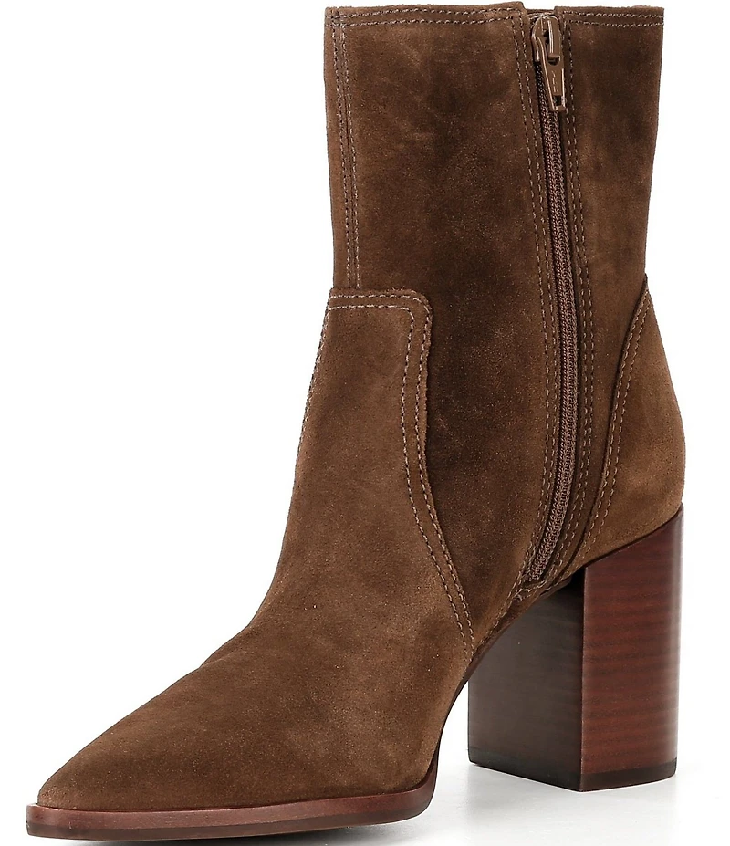 Gianni Bini Darnold Suede Block Heel Booties