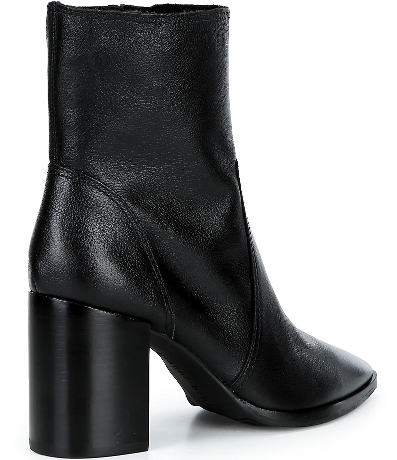 Gianni Bini Darnold Tumbled Leather Block Heel Booties