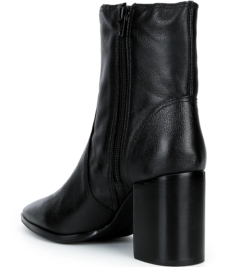 Gianni Bini Darnold Tumbled Leather Block Heel Booties