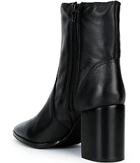 Gianni Bini Darnold Tumbled Leather Block Heel Booties