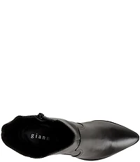 Gianni Bini Darnold Tumbled Leather Block Heel Booties