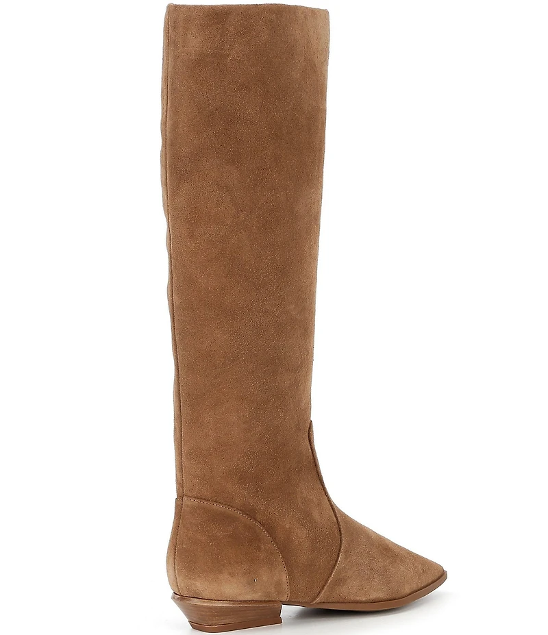Gianni Bini Deion Suede Square Toe Block Heel Tall Boots