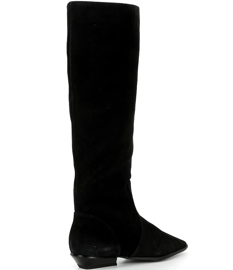 Gianni Bini Deion Suede Square Toe Block Heel Tall Boots