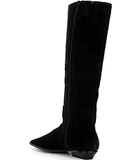 Gianni Bini Deion Suede Square Toe Block Heel Tall Boots