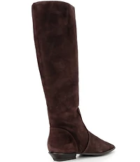Gianni Bini Deion Suede Square Toe Block Heel Tall Boots