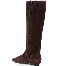 Gianni Bini Deion Suede Square Toe Block Heel Tall Boots