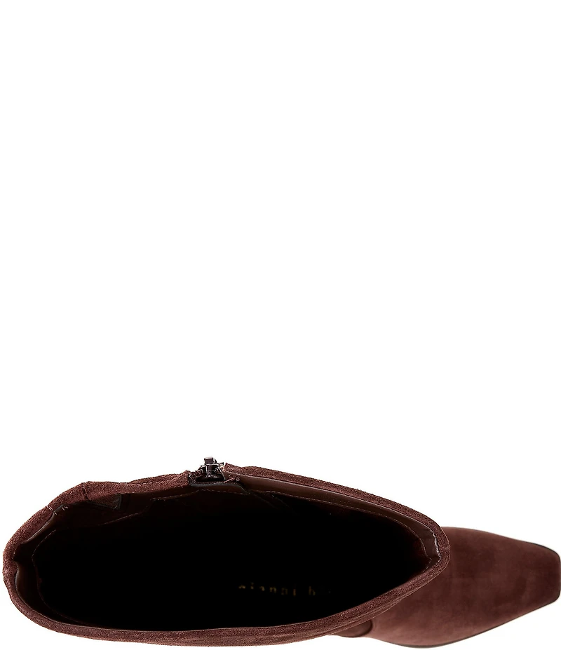 Gianni Bini Deion Suede Square Toe Block Heel Tall Boots