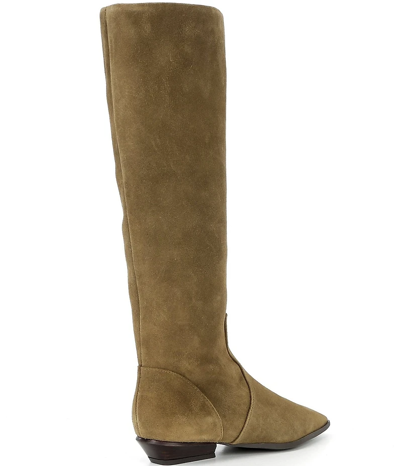 Gianni Bini Deion Suede Square Toe Block Heel Tall Boots