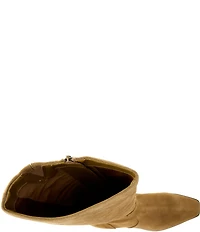 Gianni Bini Deion Suede Square Toe Block Heel Tall Boots