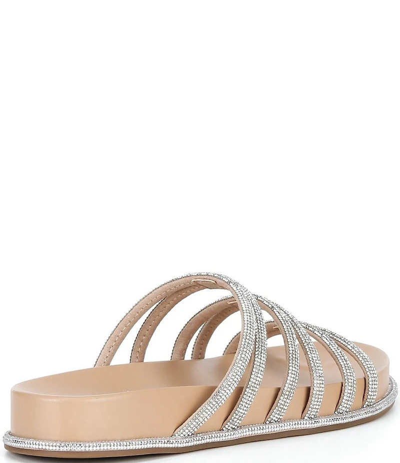 Gianni Bini Delgado Strappy Rhinestone Footbed Sandals