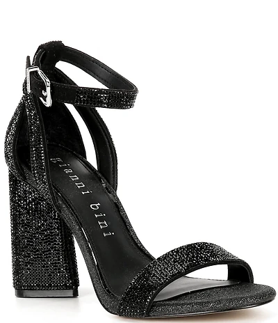 Gianni Bini Dericka Rhinestone Ankle Strap Dress Sandals