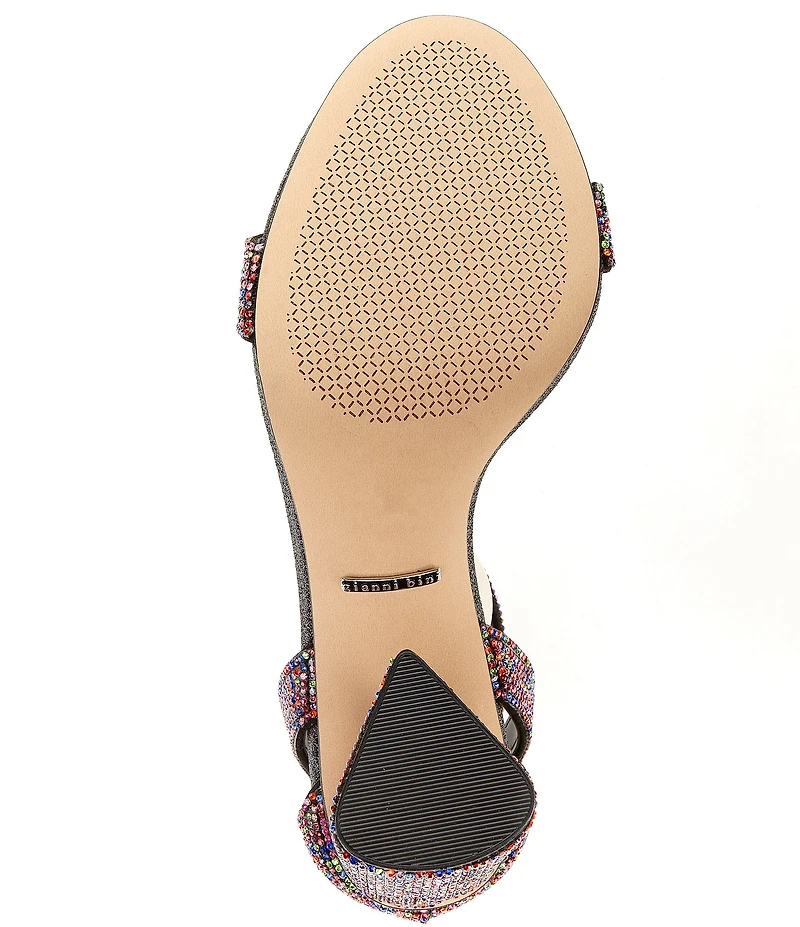 Gianni Bini Dericka Rhinestone Ankle Strap Dress Sandals