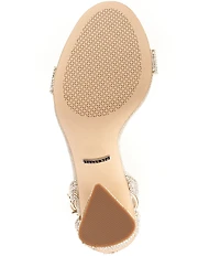 Gianni Bini Dericka Rhinestone Ankle Strap Block Heel Dress Sandals