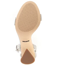 Gianni Bini Dericka Rhinestone Ankle Strap Block Heel Dress Sandals