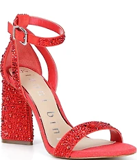 Gianni Bini Dericka Two Multi Rhinestone Ankle Strap Dress Sandals
