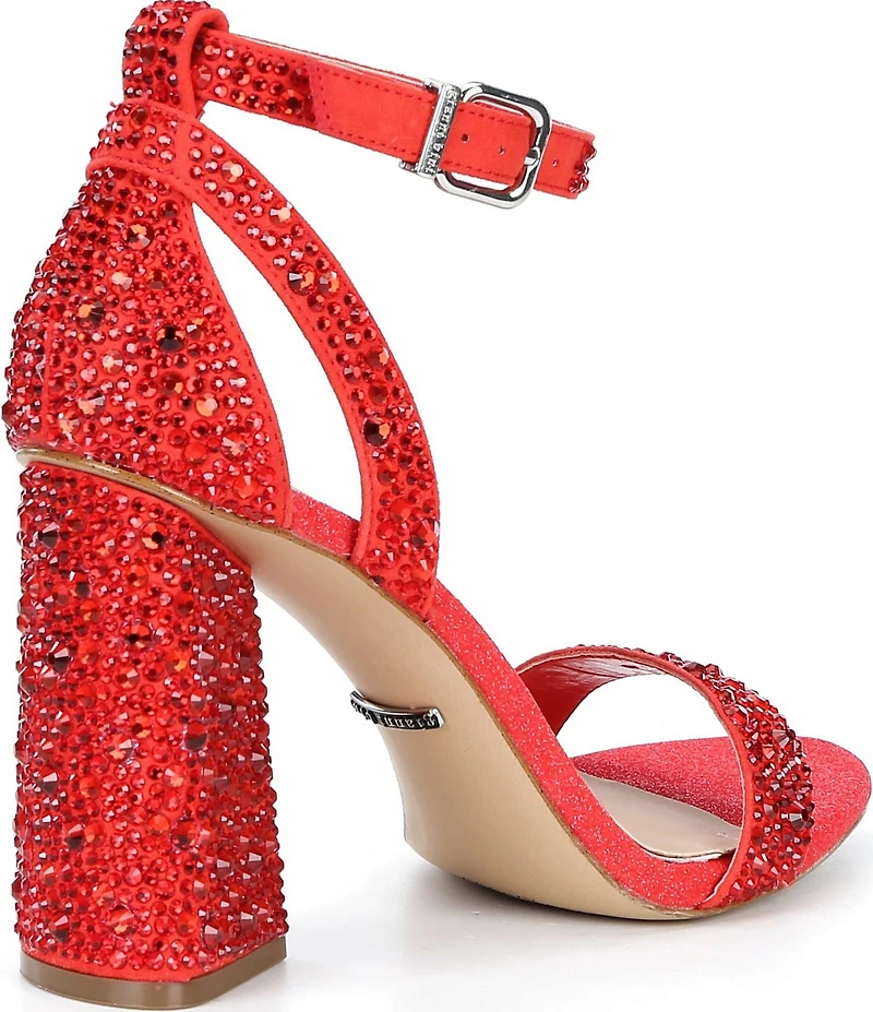 Gianni Bini Dericka Two Multi Rhinestone Ankle Strap Dress Sandals