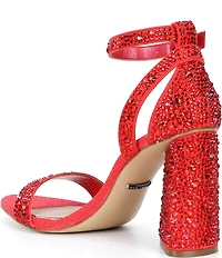 Gianni Bini Dericka Two Multi Rhinestone Ankle Strap Dress Sandals