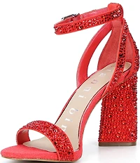 Gianni Bini Dericka Two Multi Rhinestone Ankle Strap Dress Sandals