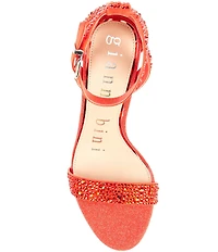 Gianni Bini Dericka Two Multi Rhinestone Ankle Strap Dress Sandals