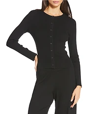 Gianni Bini Diane Long Sleeve Crew Neck Coordinating Cardigan