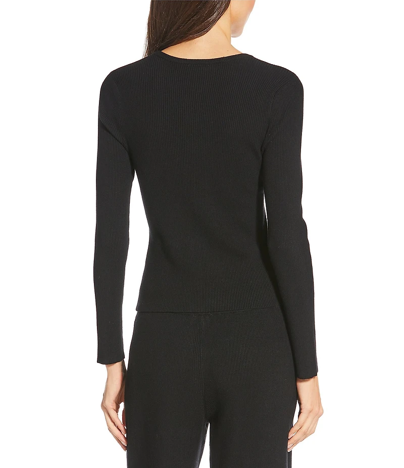 Gianni Bini Diane Long Sleeve Crew Neck Coordinating Cardigan