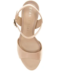 Gianni Bini Durant Leather Block Heel Dress Sandals