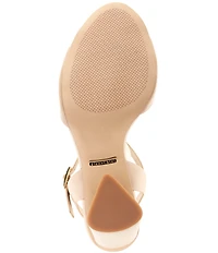 Gianni Bini Durant Leather Block Heel Dress Sandals