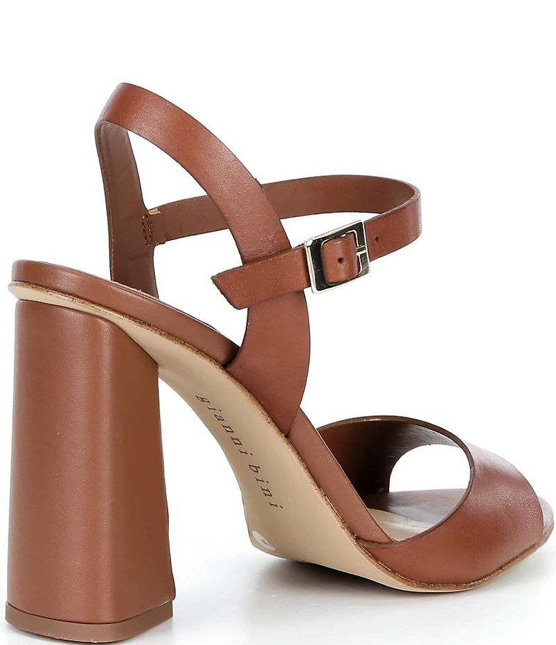 Gianni Bini Durant Leather Block Heel Dress Sandals