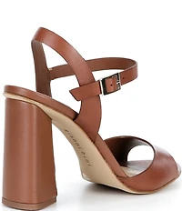 Gianni Bini Durant Leather Block Heel Dress Sandals