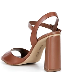 Gianni Bini Durant Leather Block Heel Dress Sandals