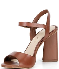 Gianni Bini Durant Leather Block Heel Dress Sandals